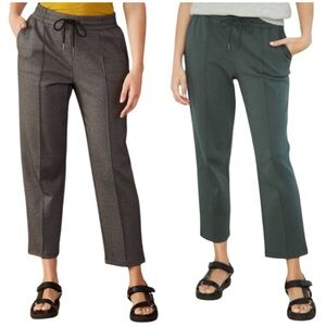 Set of 2 | A New Day - High Rise Ankle Pull-On Pants | Charcoal, Dark Green, XS